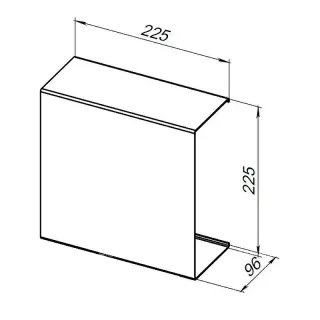 Полка Aquanet Магнум 302223 25 см чёрный матовый